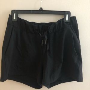 Black Lululemon shorts, size 6. Never worn